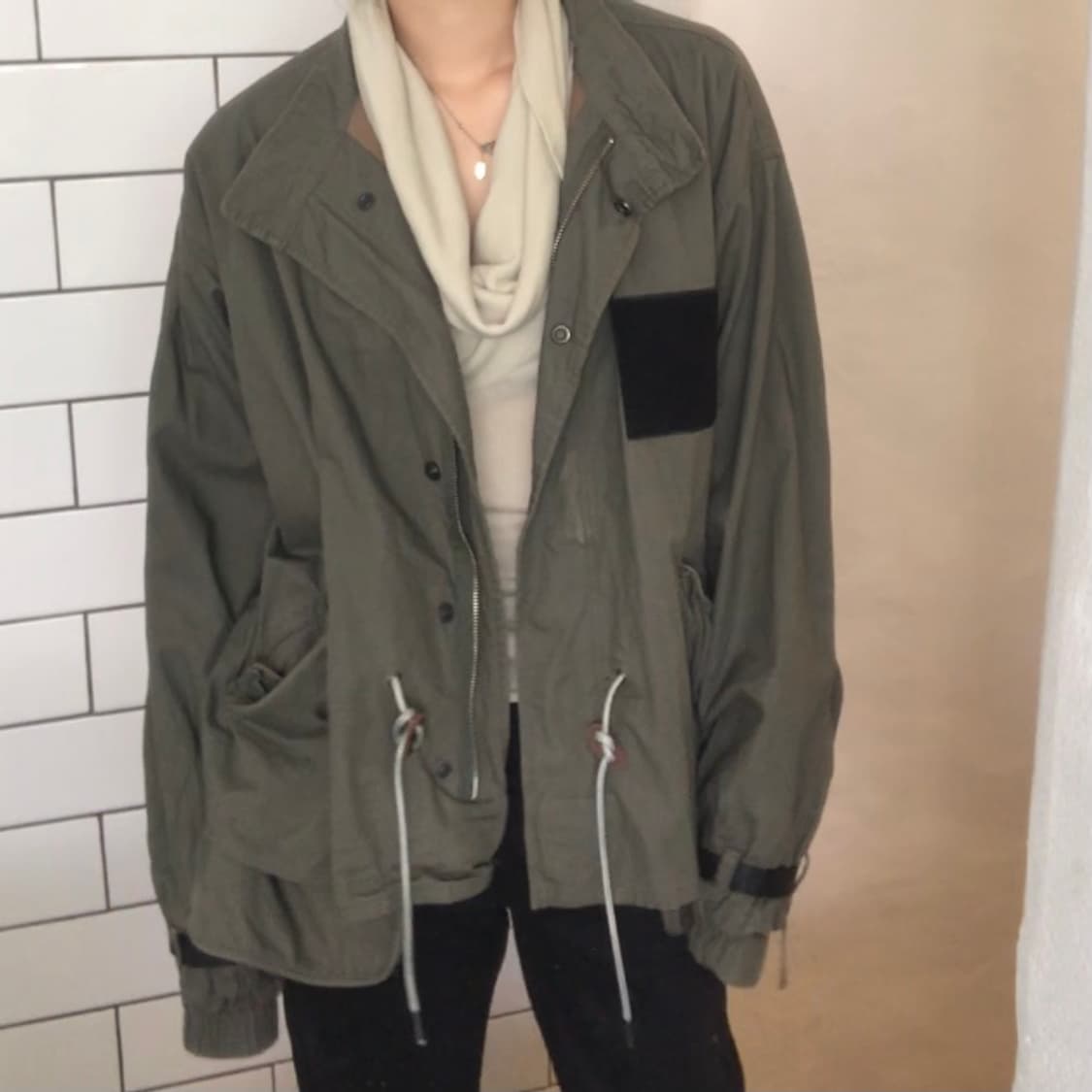 아웃스탠딩 밀리터리 숏 파카 상품이미지1