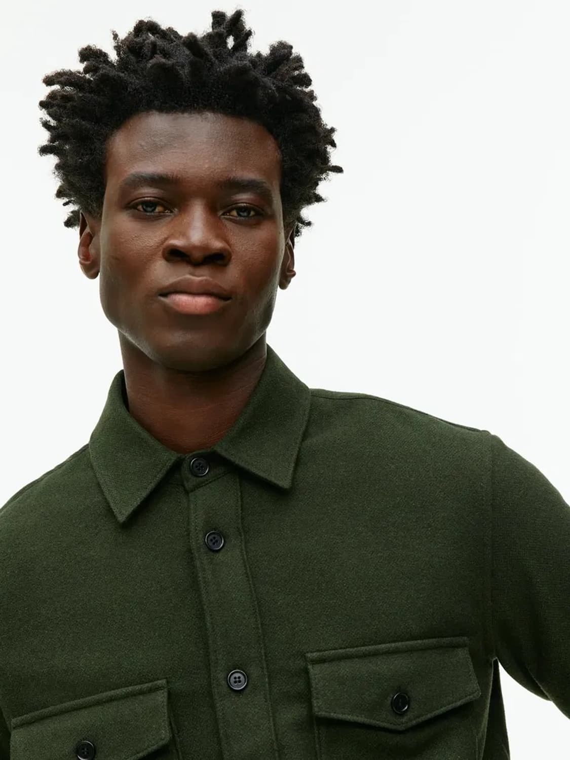 [아르켓] 울 오버셔츠 /한번착용 상품이미지3