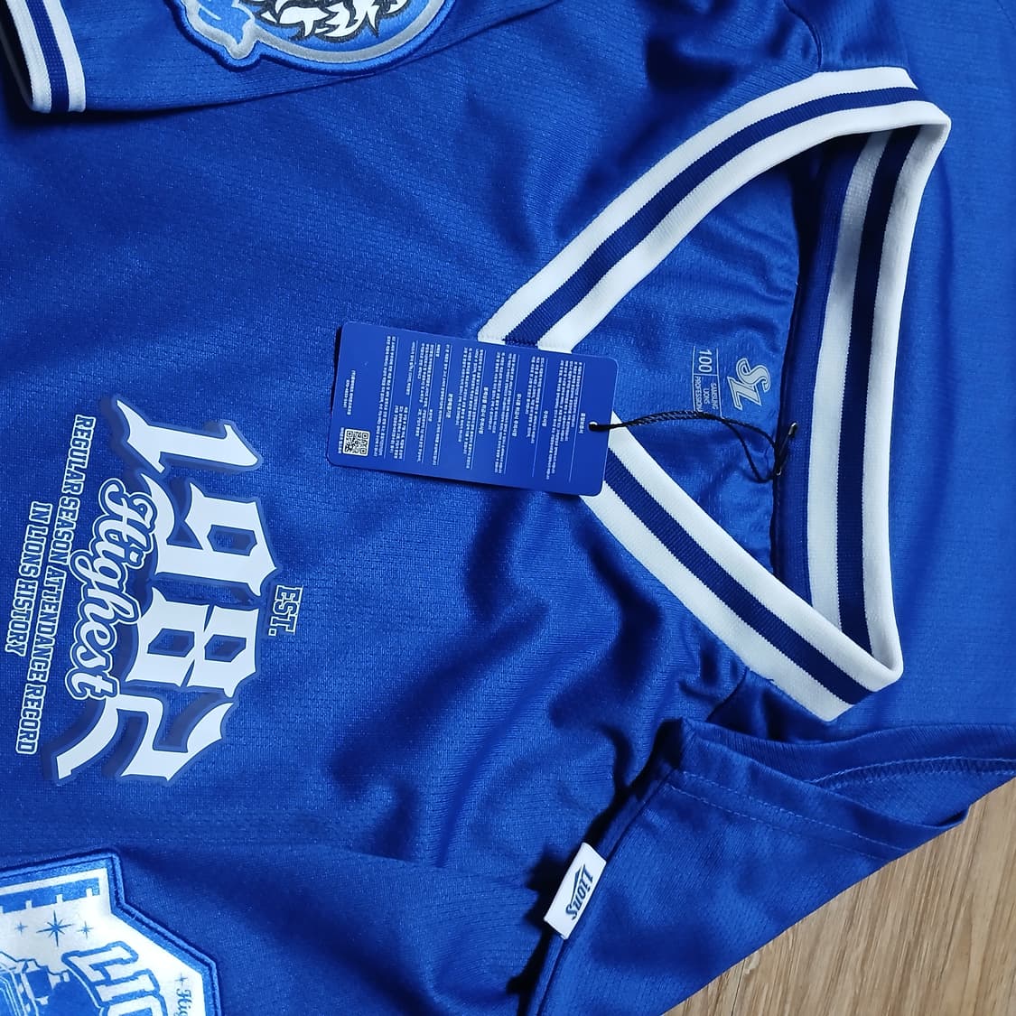 택붙은 미사용 삼성라이온즈 최다관중 유니폼 반팔 야구 져지 상품이미지5