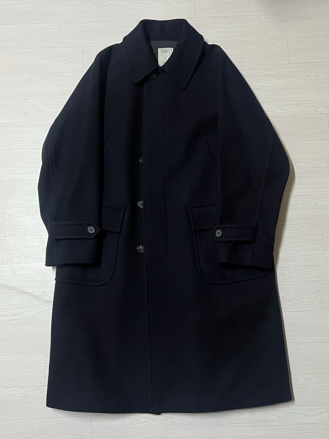 (01)어나더오피스 보이저 발마칸 코트 다크네이비 상품이미지1