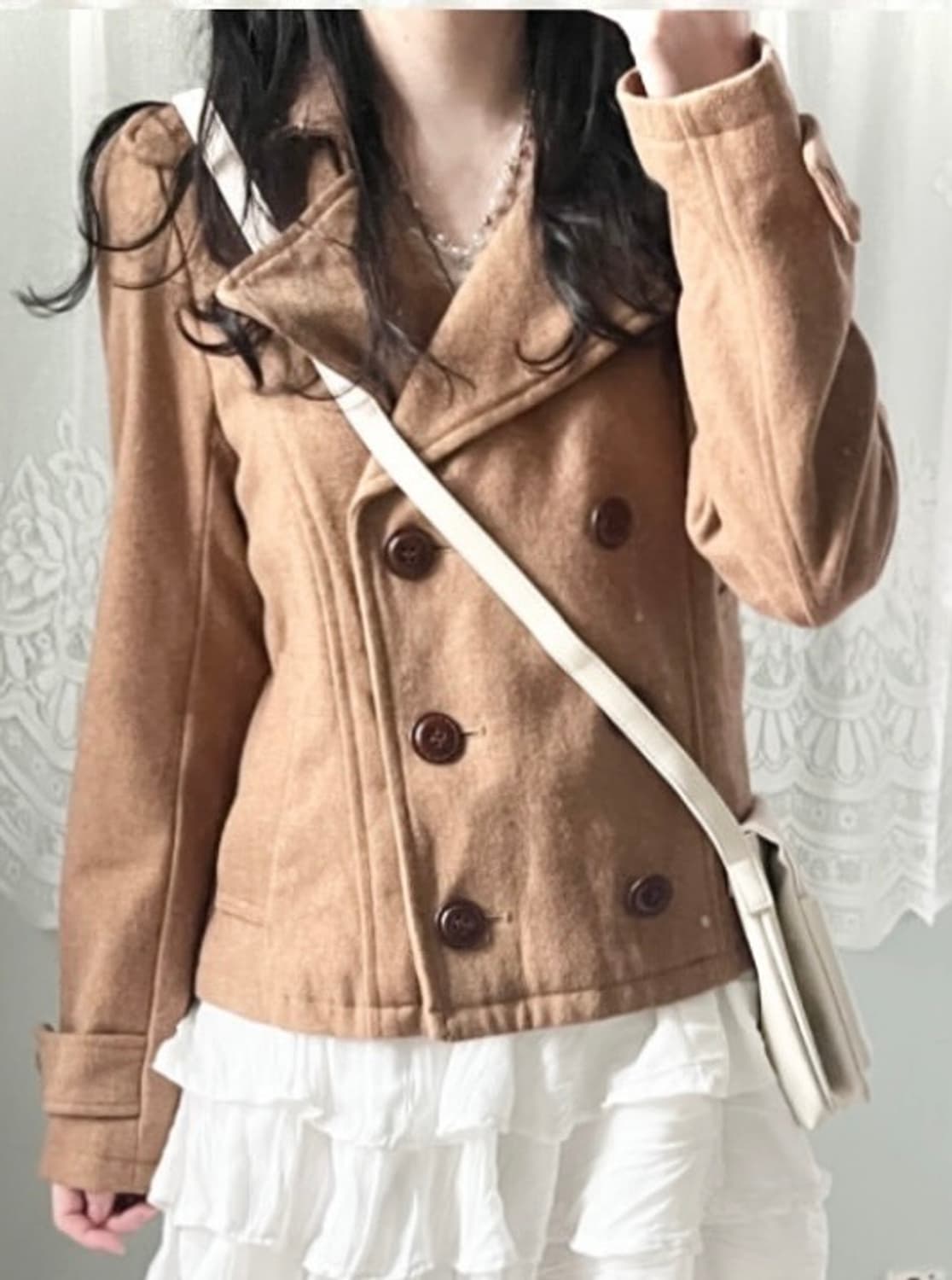 Vintage 빈티지 라떼 브라운 자켓 (착샷O) 상품이미지2