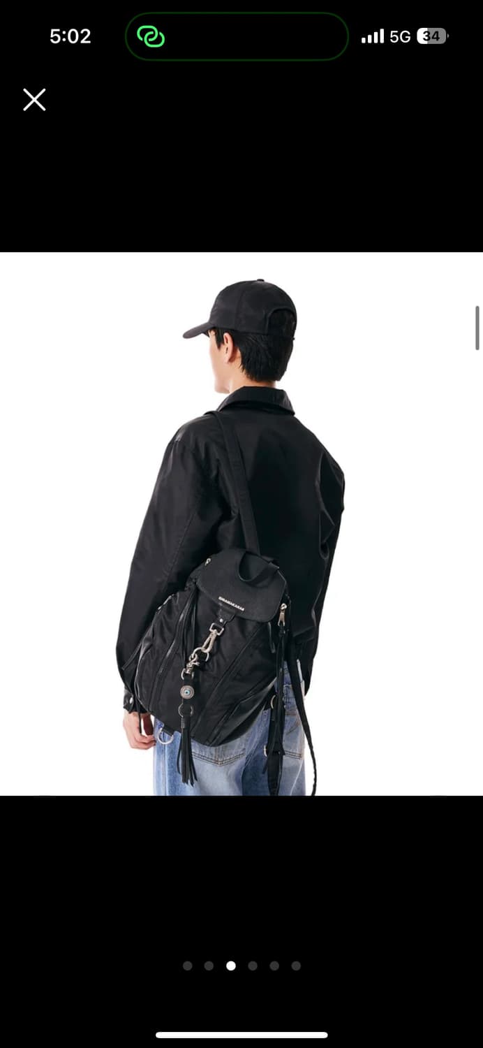 새제품/ 이우가마카라스x송필드/ 웨스턴 소가죽 스터드 키링 상품이미지3