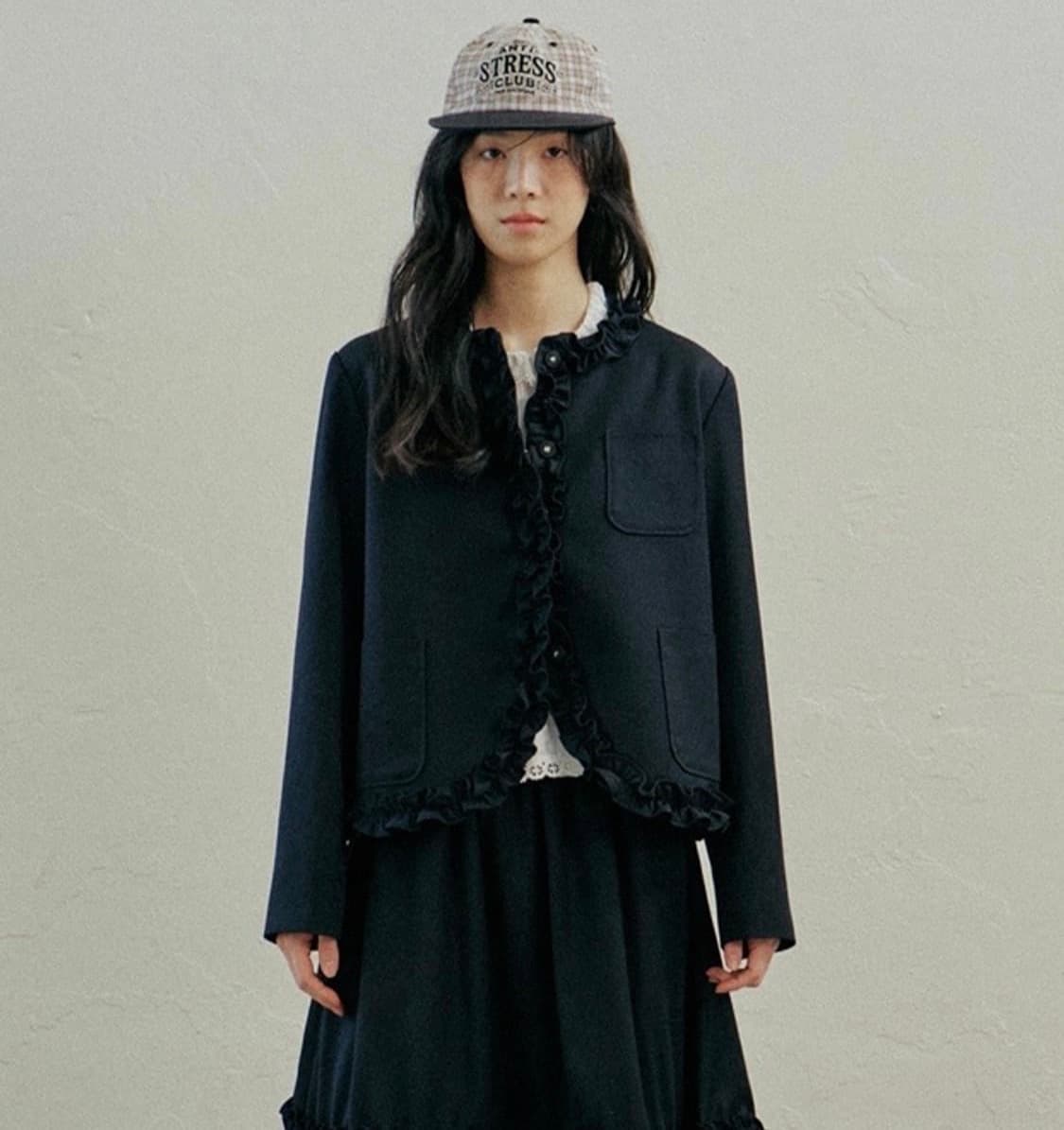 택X새상품)호쿠스포쿠스 젠틀 프릴 블레이저 M사이즈 상품이미지1