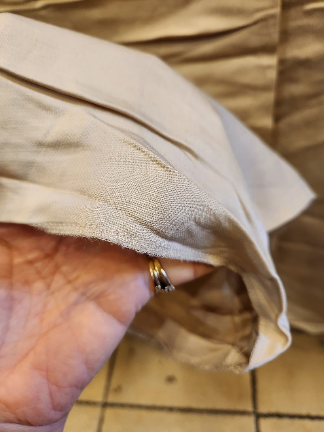 조르지오 아르마니 베이지 린넨 혼방 바지 상품이미지3