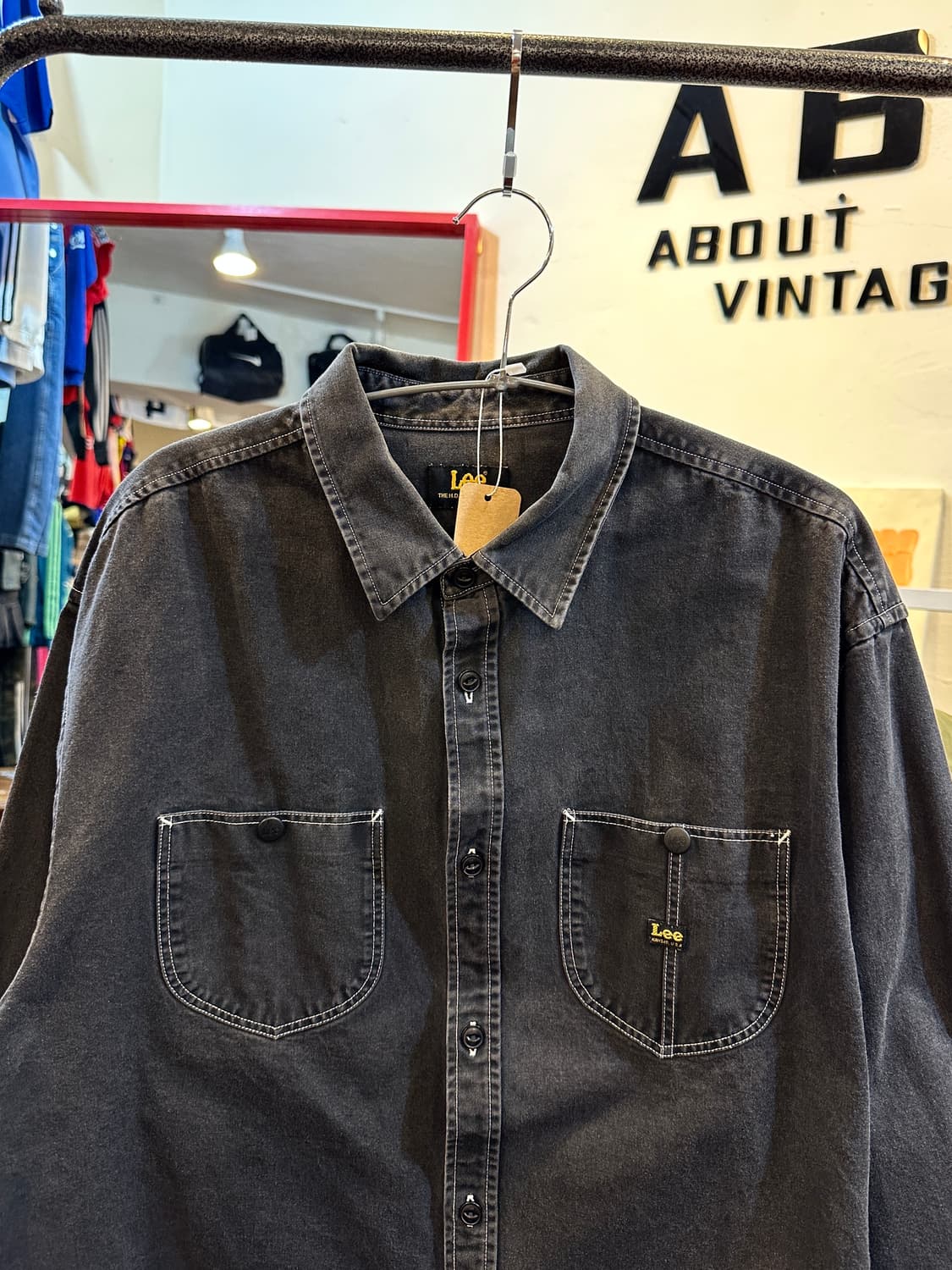 Lee 빈티지 데님 셔츠 블랙 상품이미지3