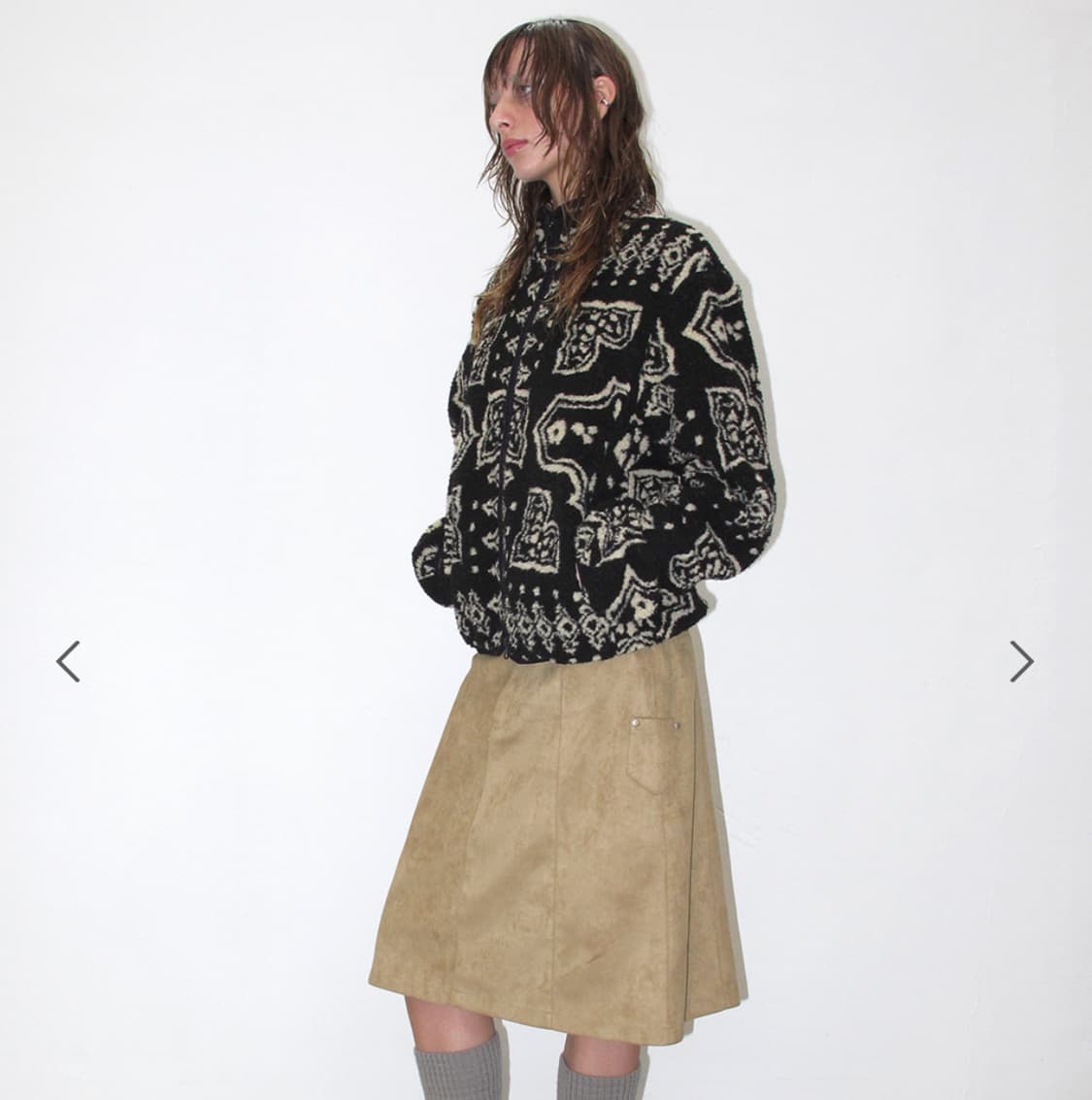 썬번프로젝트 페이즐리 플리스 상품이미지2