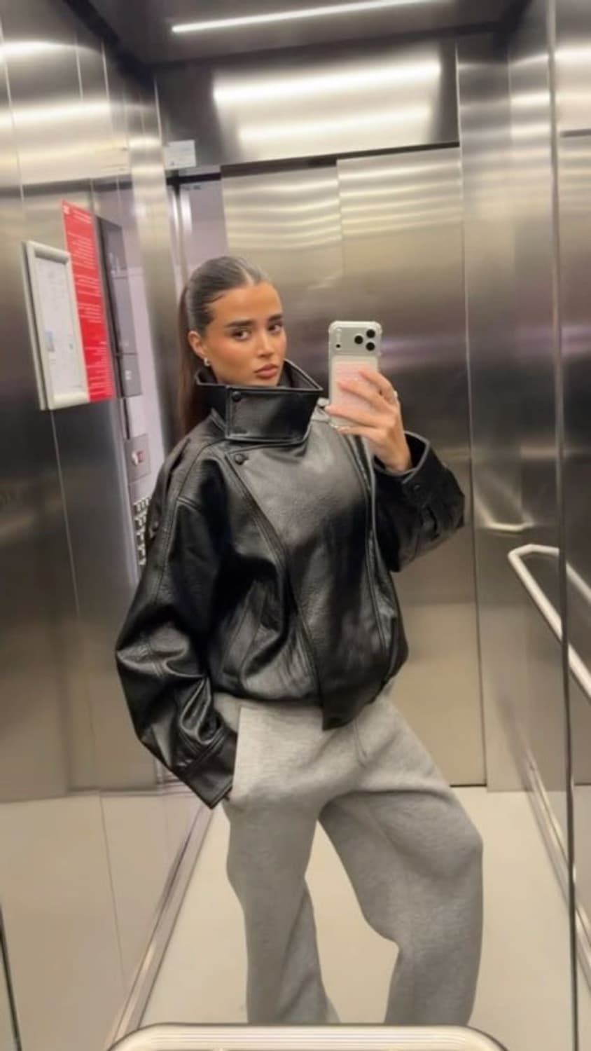 자라 페이크 레더 점퍼 xs 상품이미지1