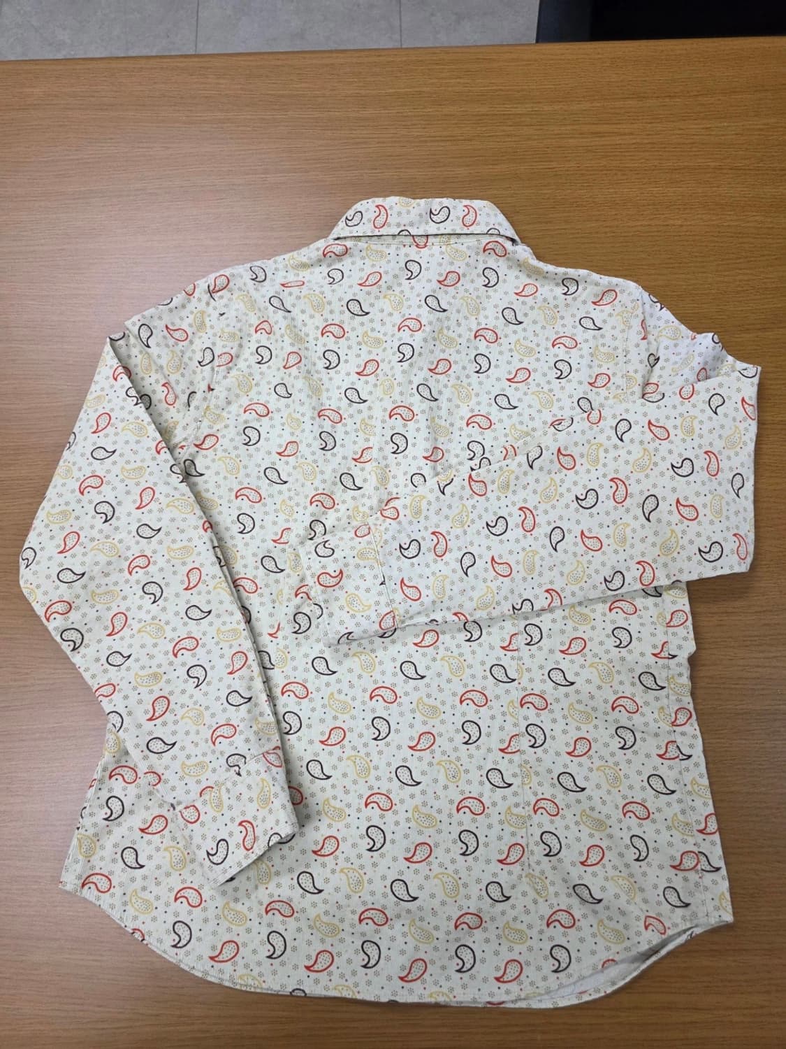 라코스테 페이즐리 패턴 코듀로이 셔츠 L 상품이미지6