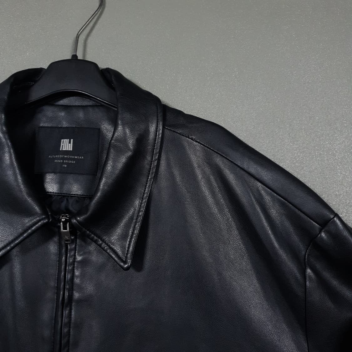 110) 마인드브릿지 신형 22FW 레더 블루종 가죽 자켓 정해인 착용 상품이미지5