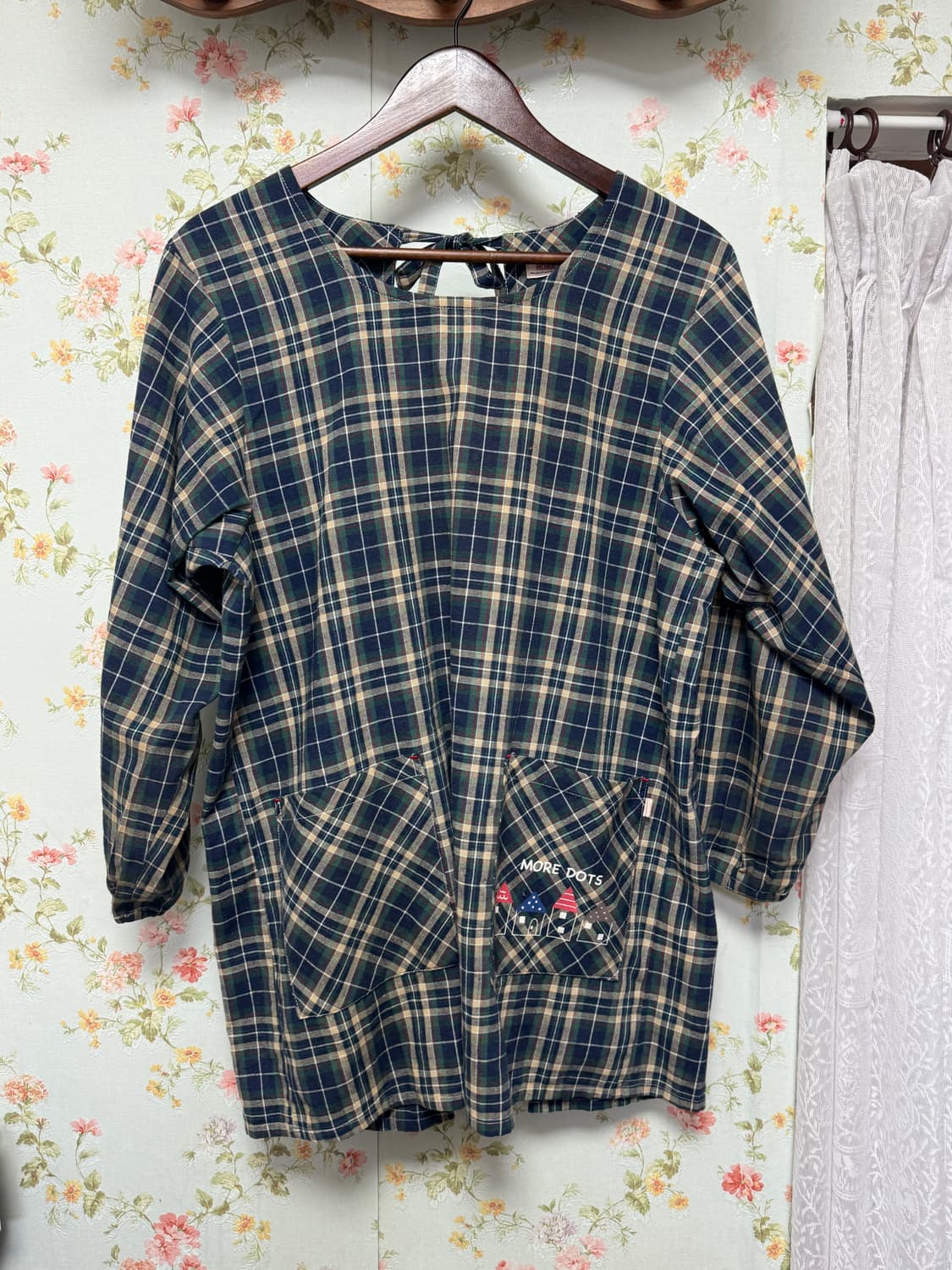 체크 레이어드 원피스 상품이미지1