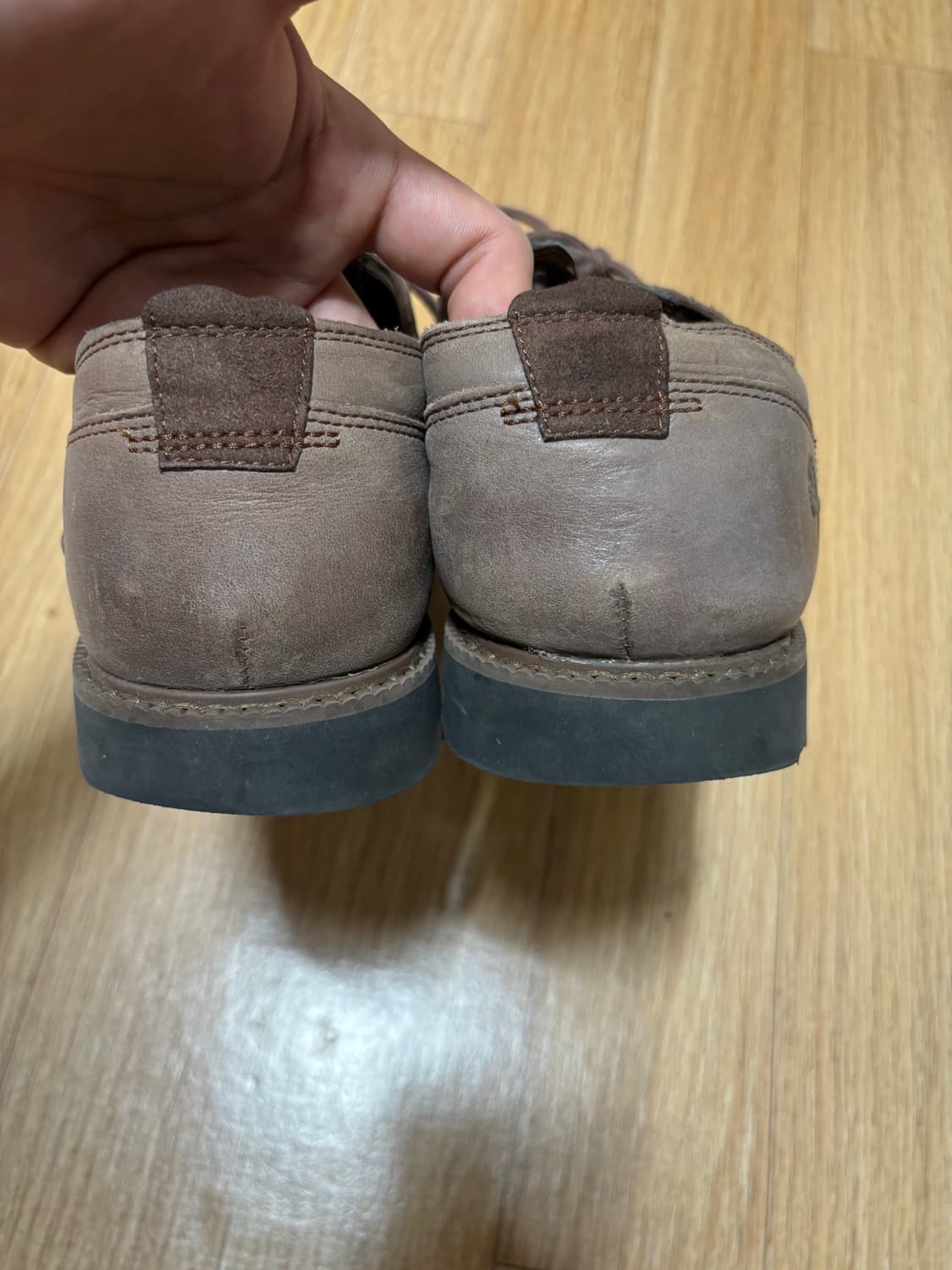 팀버랜드 브라운 가죽 남성 구두 상품이미지5