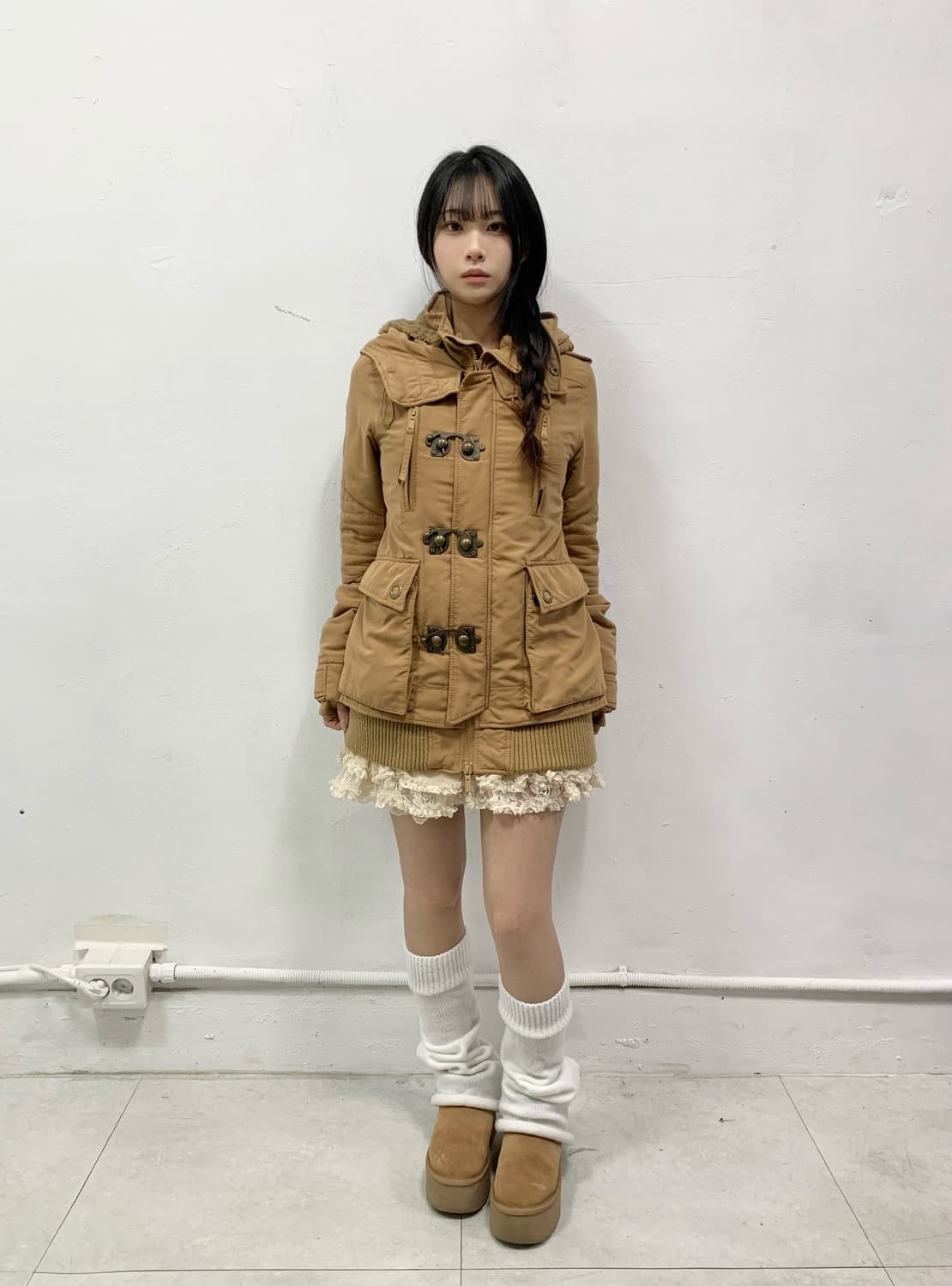 [SLY] y2k 머스타드 버클 야상 자켓 상품이미지2