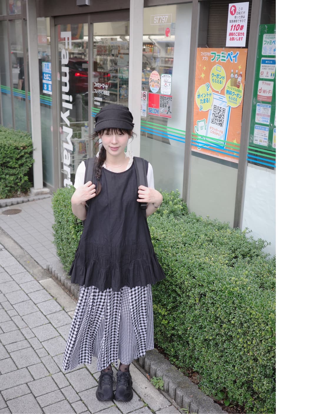 Mix checked long skirt 상품이미지4