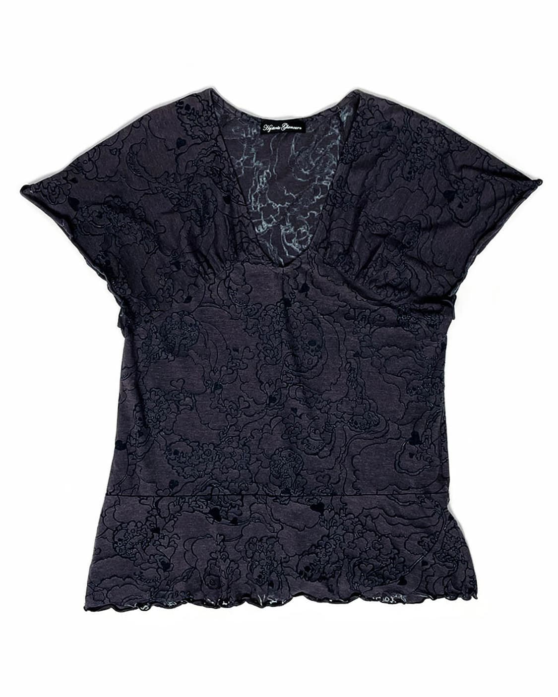 Hysteric Glamour 해골 시스루 티셔츠  상품이미지1