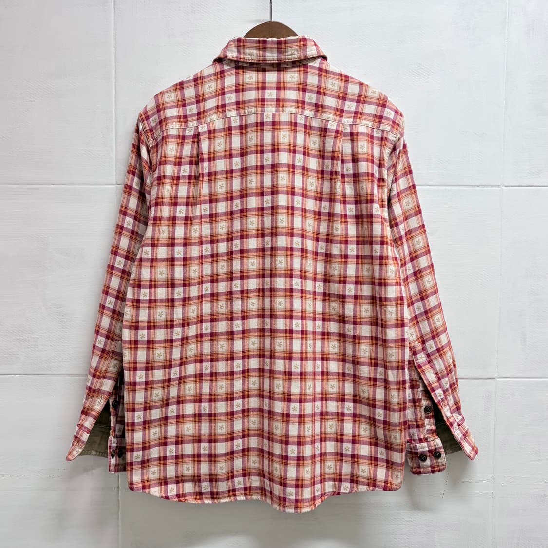 JANERIVER 자수 모리걸 체크 남방 M 상품이미지7