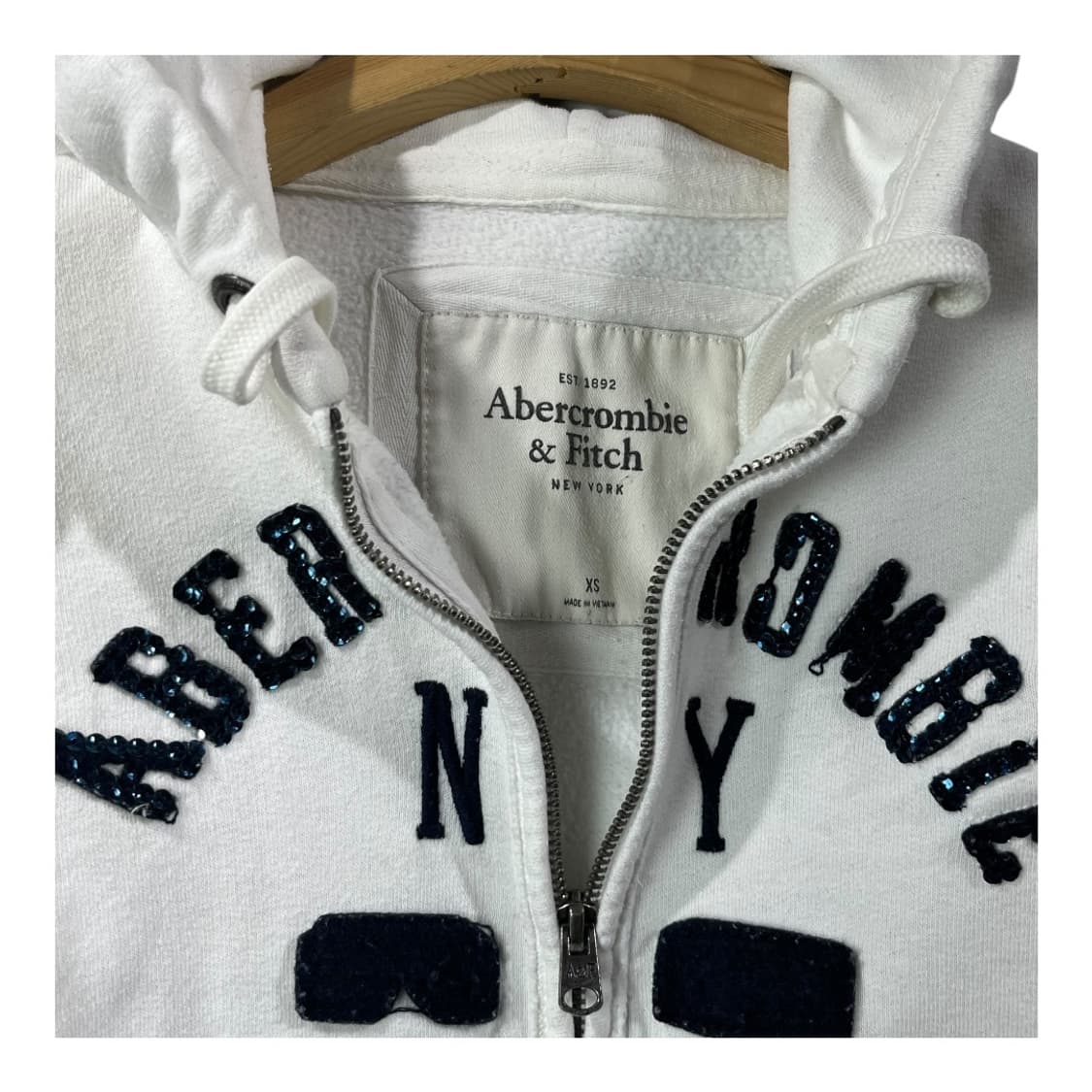 [A&F] 아베크롬비 큐빅 레터링자수 후드집업 상품이미지5