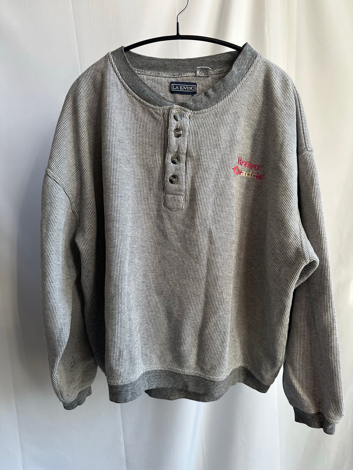 코튼 헨리넥 맨투맨 상품이미지1