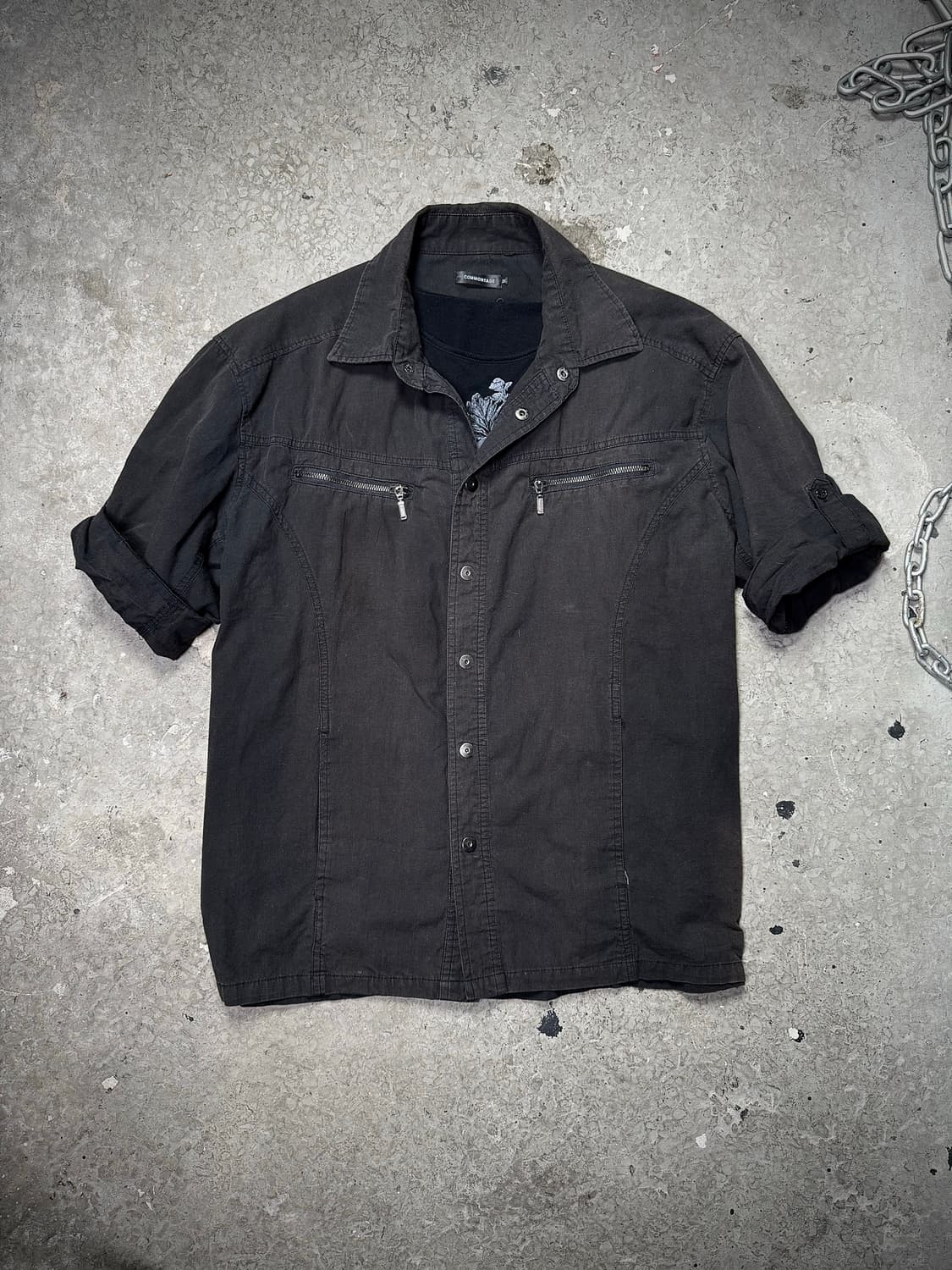 Double Zip Pocket Roll-Up Shirt 상품이미지1