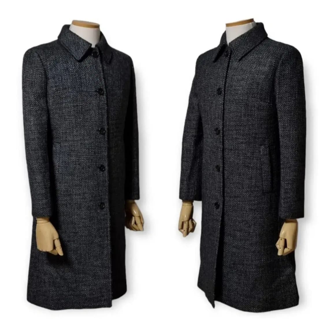 (uk8 여성 55) 버버리 헤링본 울 트위드코트 버버리코트 상품이미지2