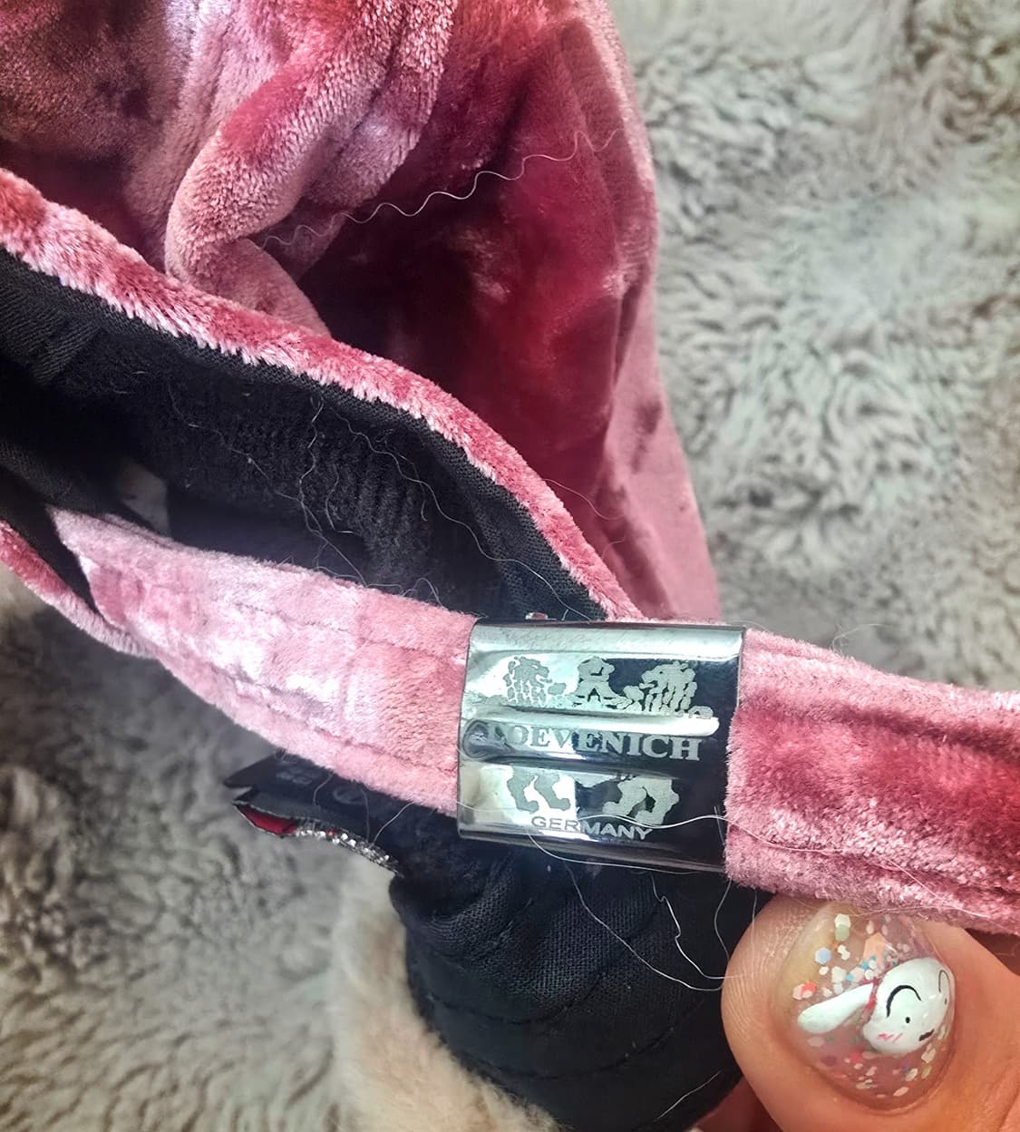 Loevenich 독일 Y2k핑크 벨벳 'Angel 모자 상품이미지4