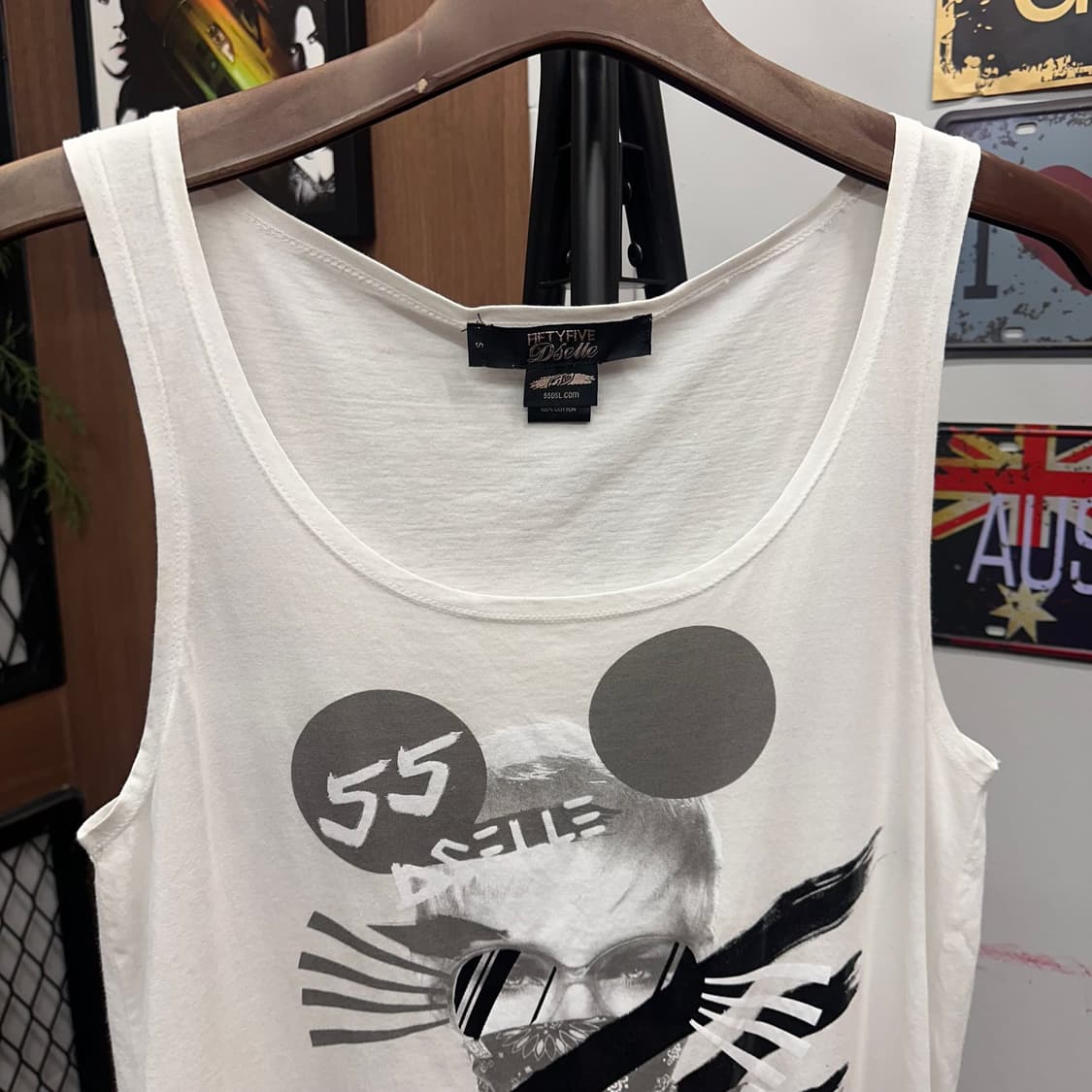 DIESEL 55, White Print Sleeveless Top  상품이미지3