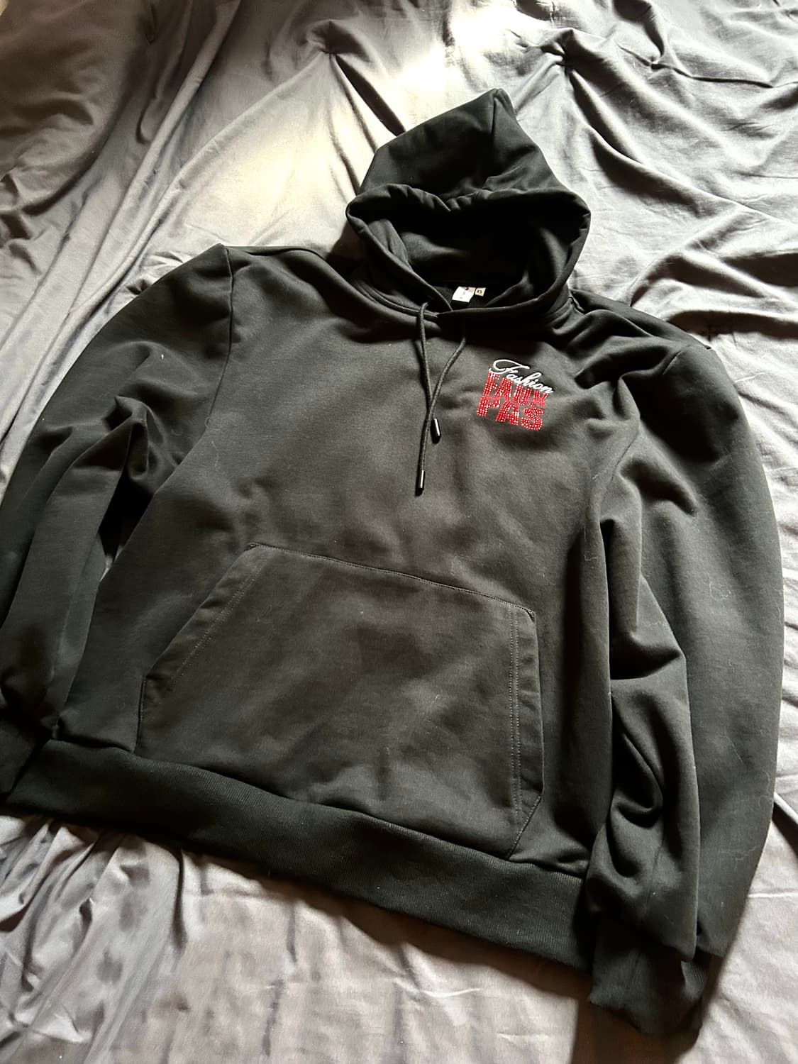 Namilia Faux fas Beaded Over Hoodie 상품이미지2