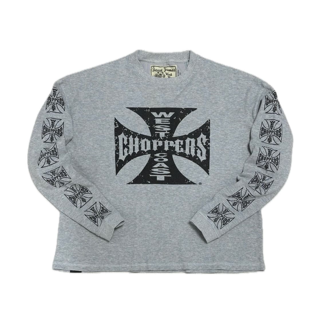 90s 웨스트 코스트 차퍼스 써멀 니트 그레이 상품이미지2