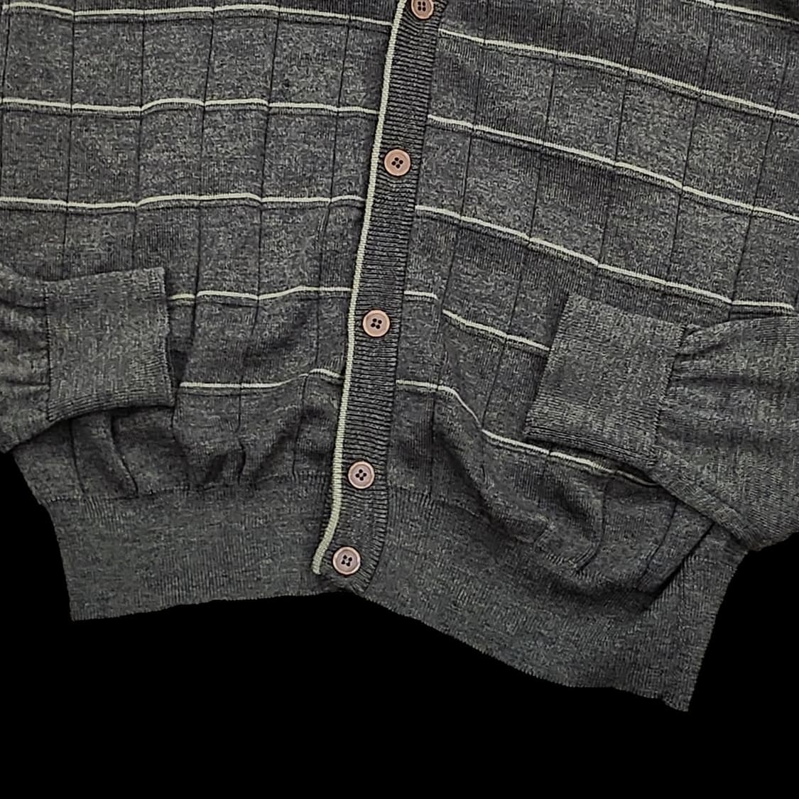 입생로랑 뿌르옴므 빈티지 체크 니트 가디건 상품이미지4