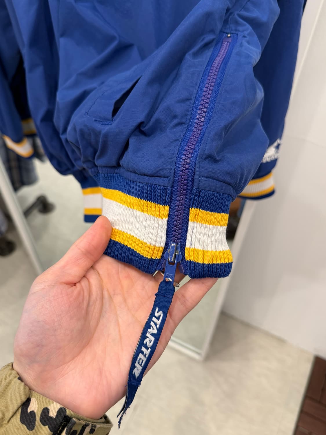 90s Starter 스타터 Pro Line NFL LA램스 나일론 웜업 상품이미지8