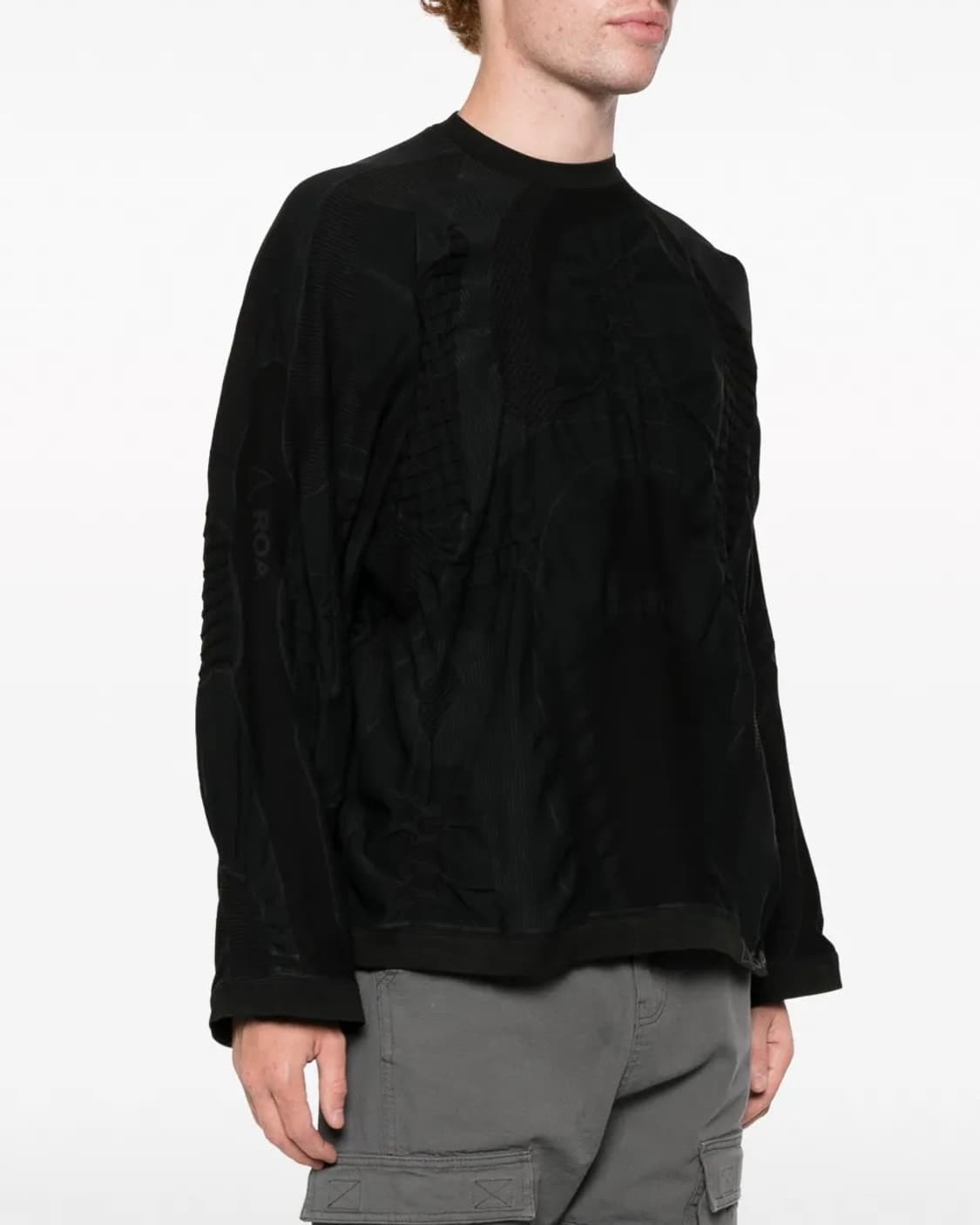 [L] ROA 오버사이즈 3D 니트 블랙 상품이미지2