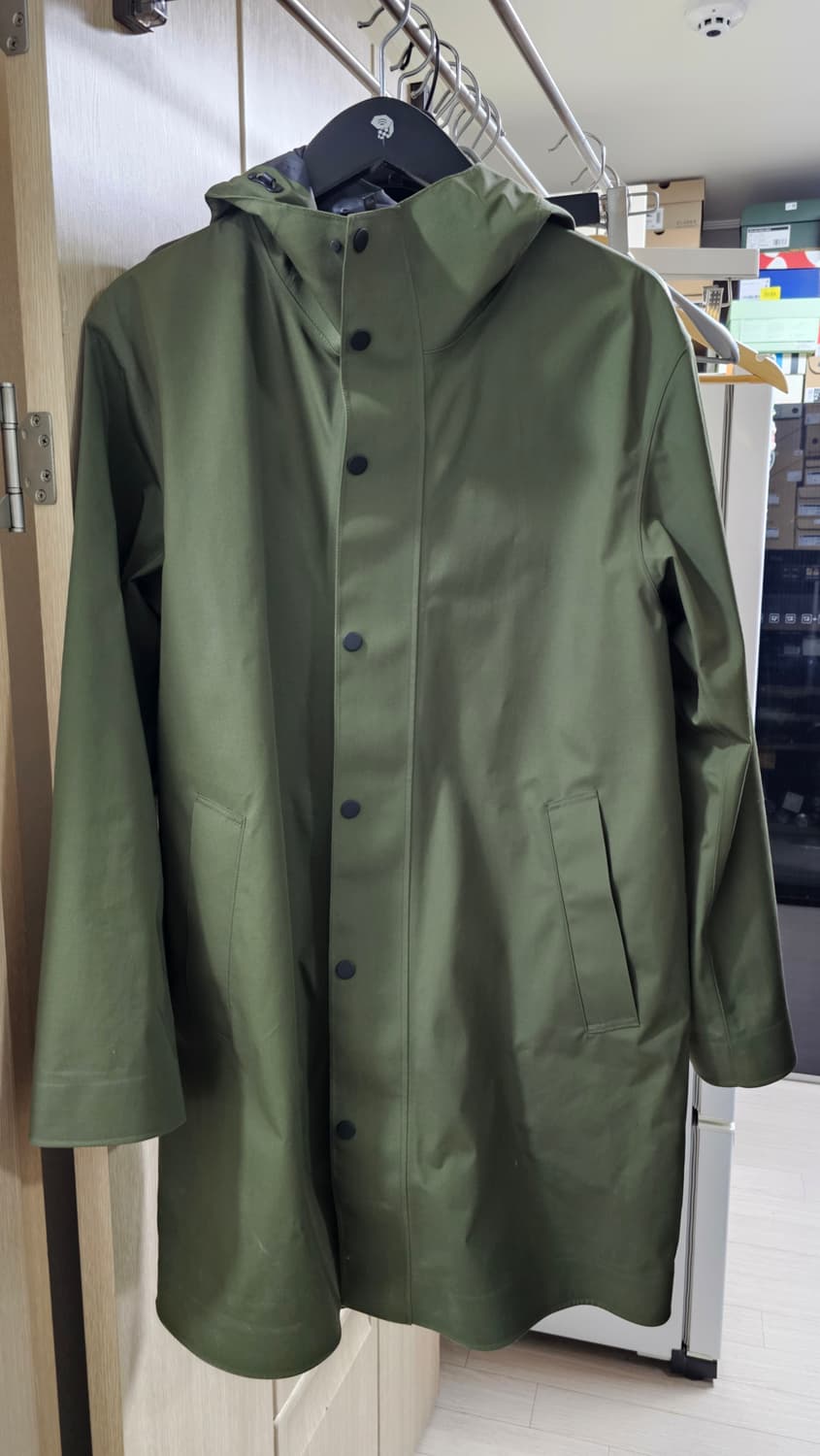 유니클로 블록테크 후드코트 올리브 M(100) 상품이미지1