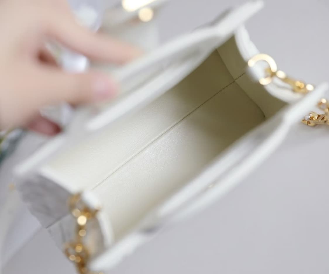 디올 S3123UNJB 졸리 미니 탑 핸들 백 램스킨 파우더 핑크 상품이미지6