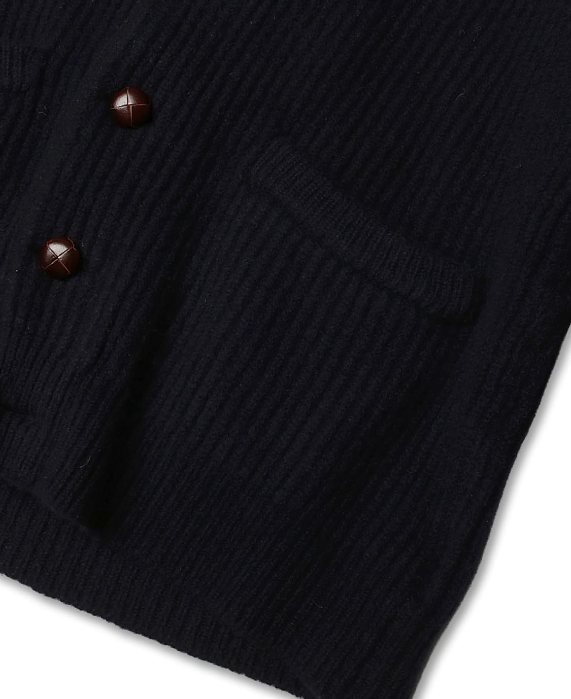 윌리엄 로키 [William Lockie] 네이비 숄카라 니트 가디건 상품이미지3