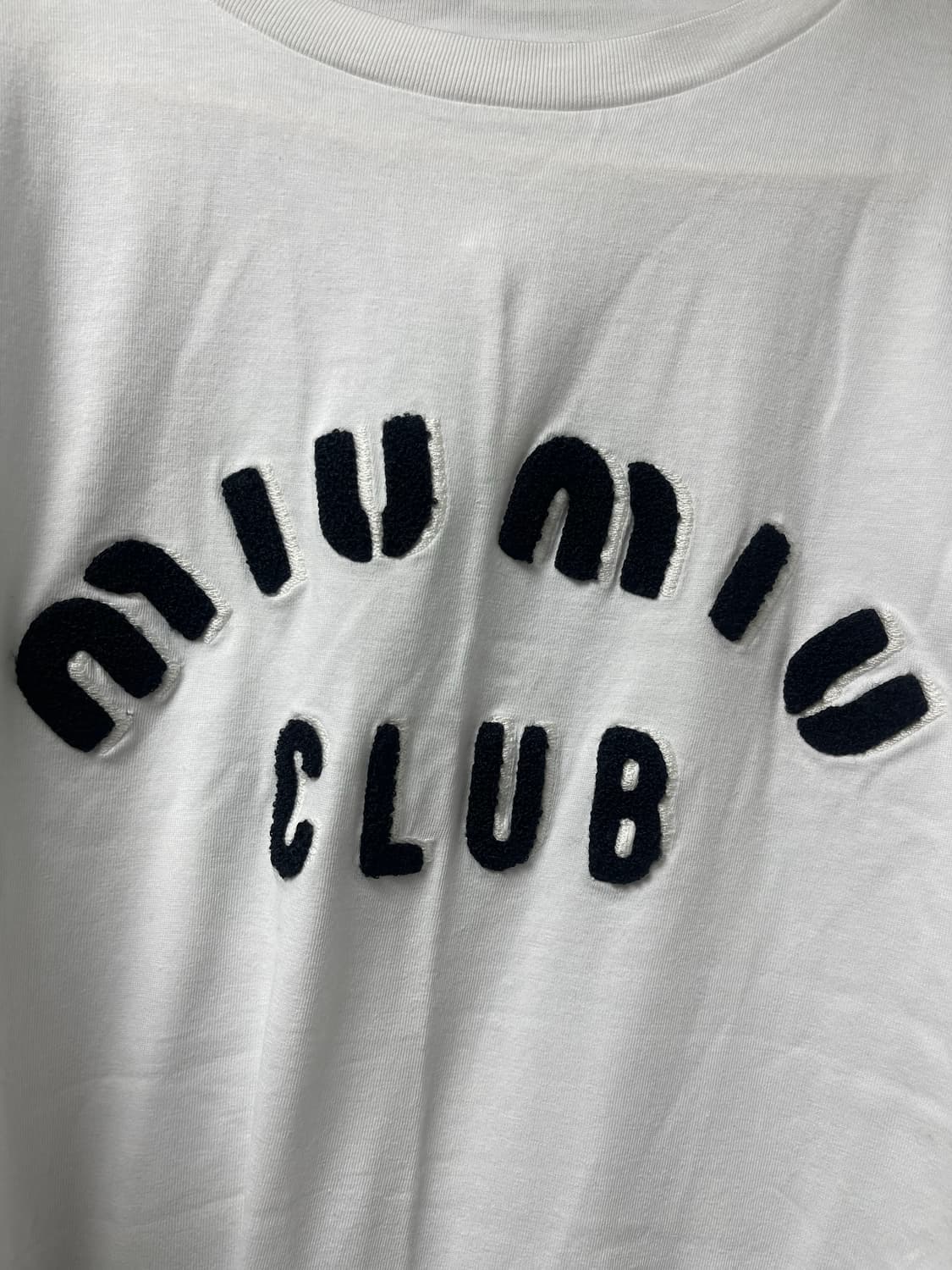 [L] 미우미우 클럽 CLUB 오버핏 반팔티셔츠 상품이미지2