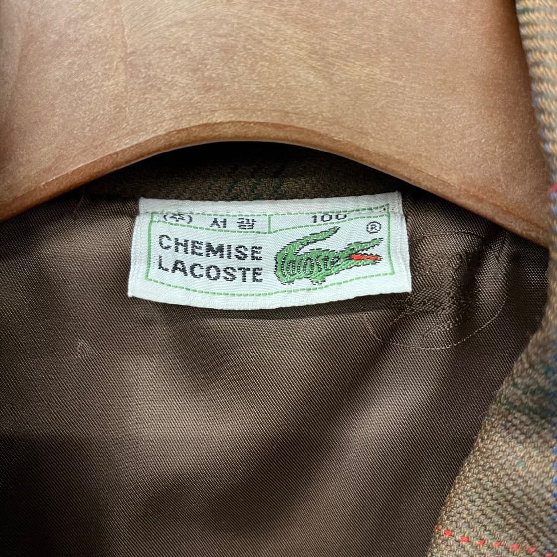 90s 라코스테 체크 패턴 블루종 자켓 스윙탑 바라쿠타 상품이미지6
