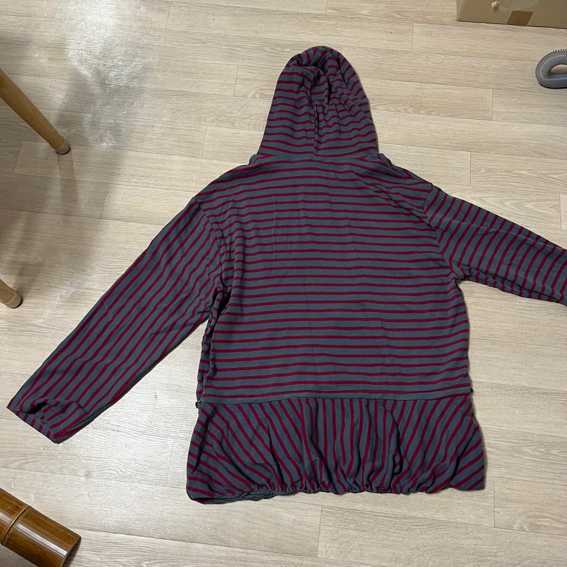 JIKOO 지쿠 후드 스트라이프 긴팔티 상품이미지4