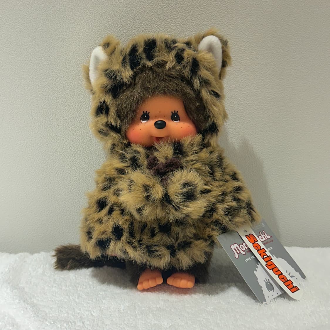 몬치치 고양이 호피 레오파드 망토 브라운 상품이미지1