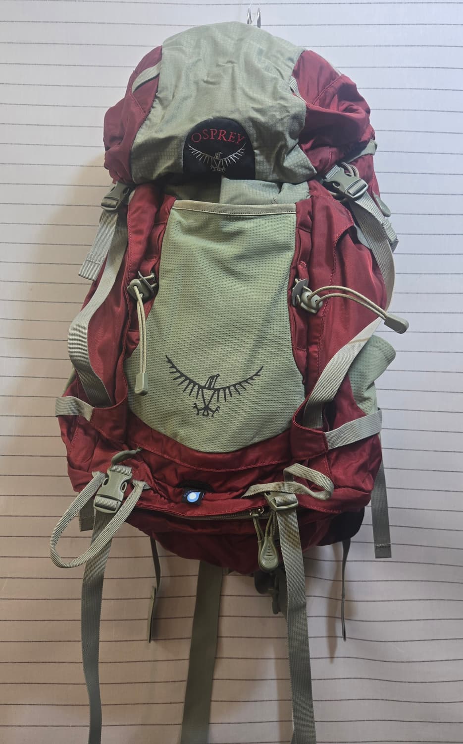 오스프리 등산 배낭 레드/그린 상품이미지1