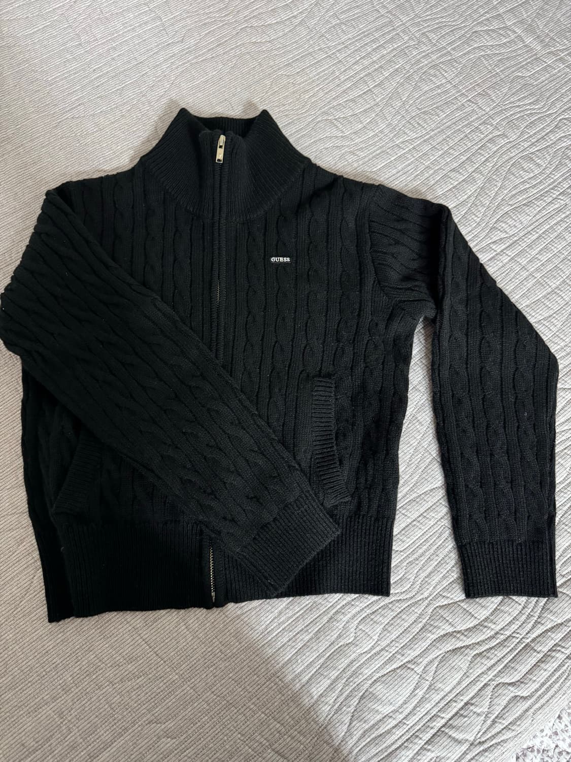 게스 여성 케이블 집업 가디건 상품이미지1