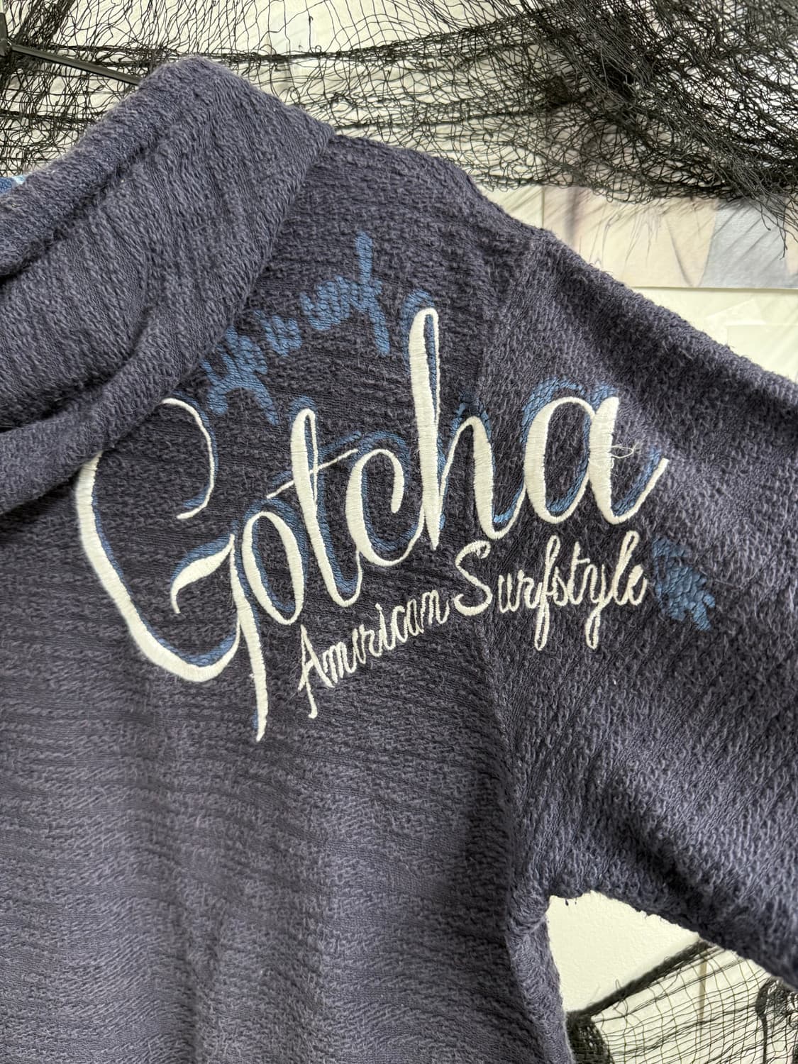 Gotcha lettering hood zip up 상품이미지4