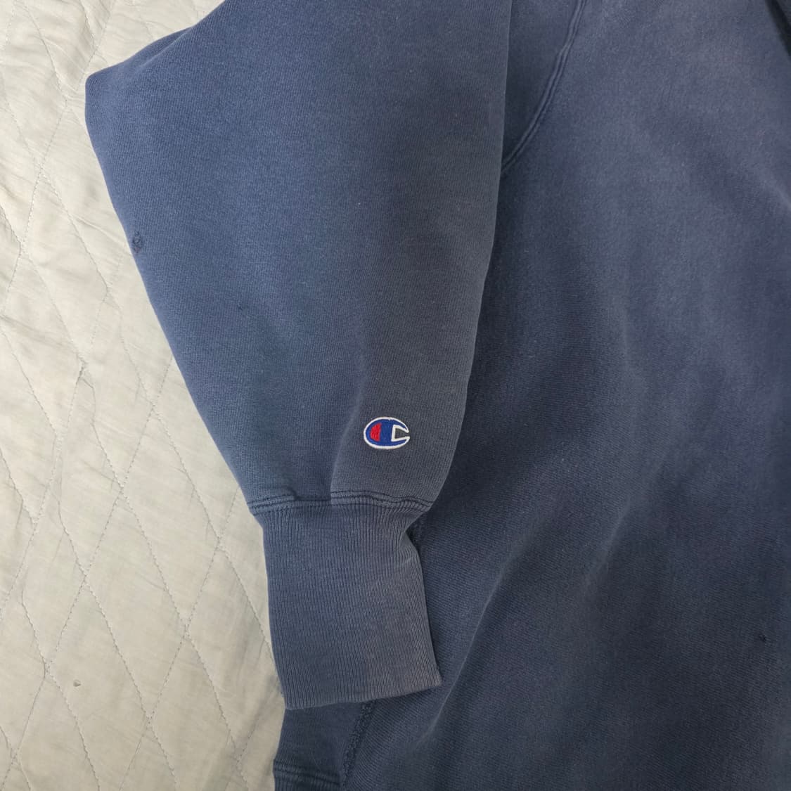 [XL] 90s 빈티지 챔피온 리버스위브 트래쉬드 페이디드 블랙 후드 상품이미지7