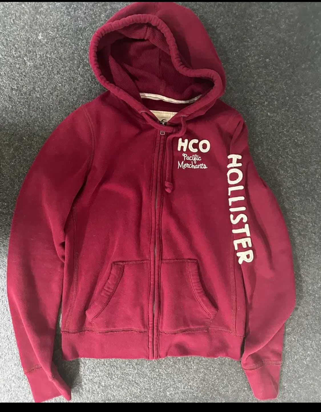 홀리스터 후드집업,버건디,S 상품이미지4