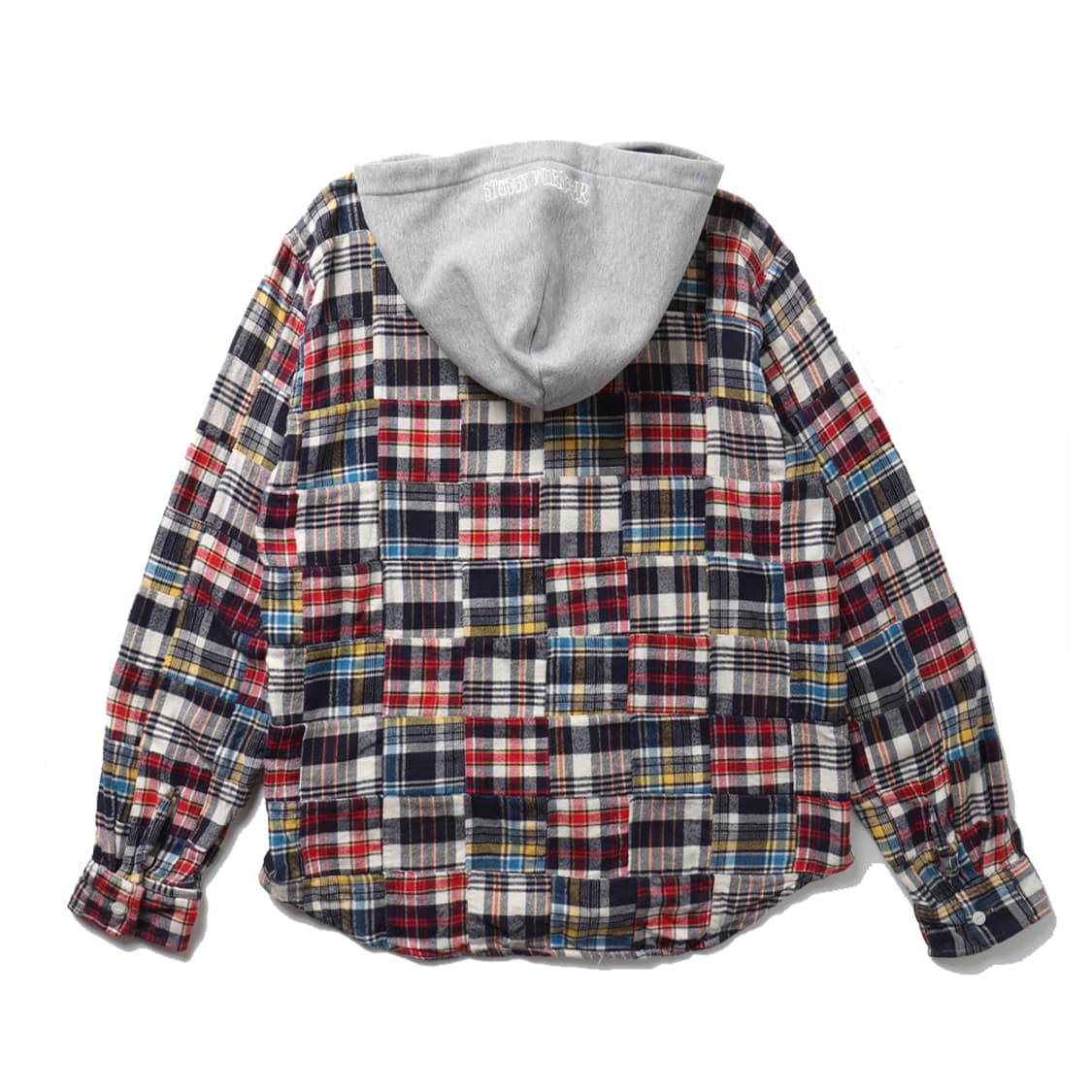 STUSSY Patchwork Check Hooded Shirt 상품이미지2