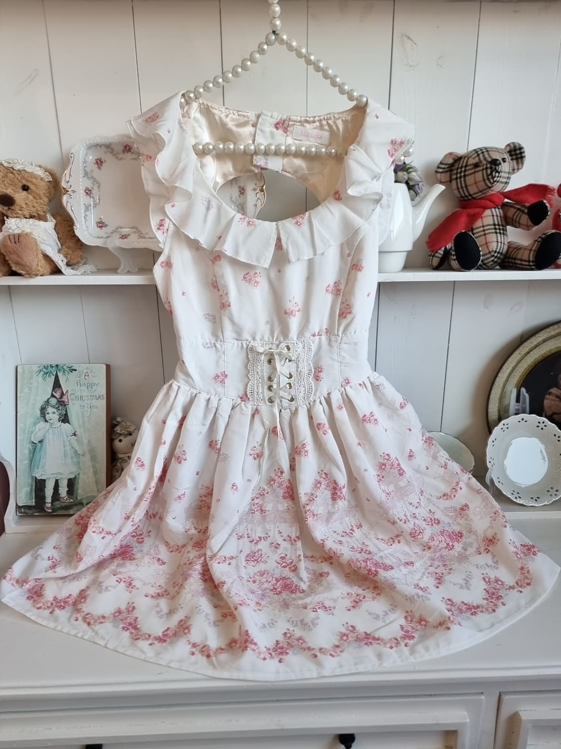 Liz Lisa(리즈리사) 프릴 카라 코르셋 플라워 원피스 상품이미지2