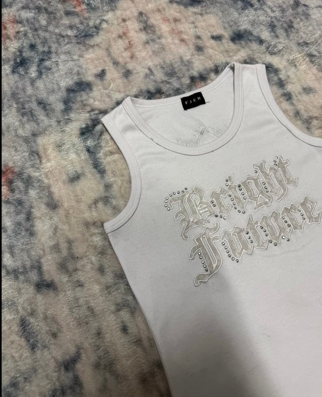 Fjer back cross white sleeveless 상품이미지3