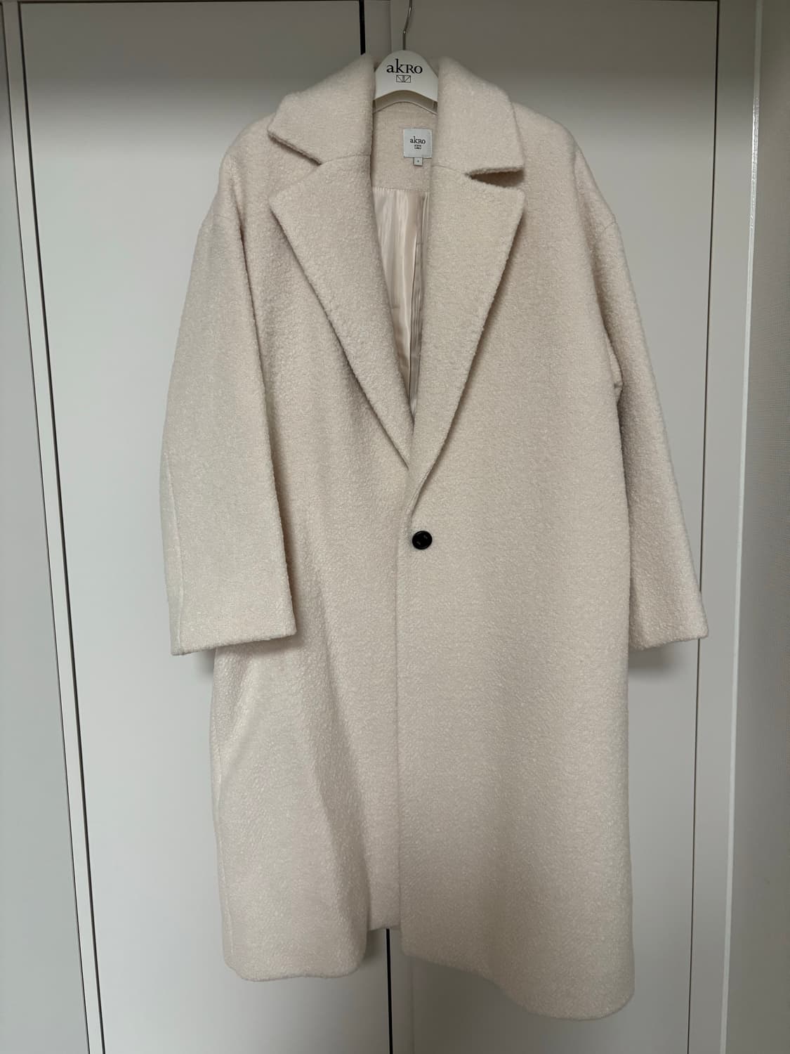 Akro 알파카 울 화이트 코트 상품이미지1