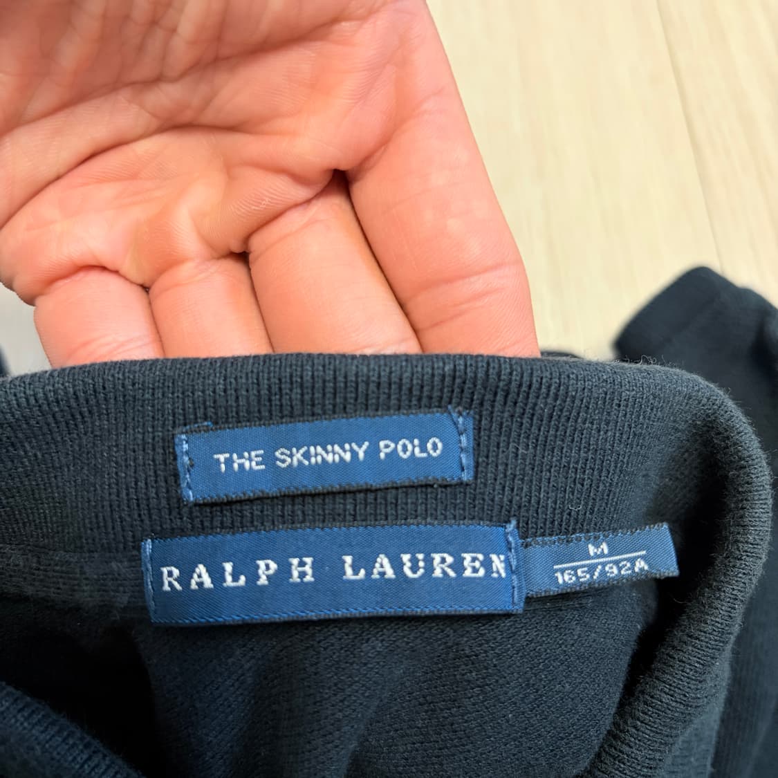 M) Polo Ralph Lauren The Skinny Polo 블랙  상품이미지3
