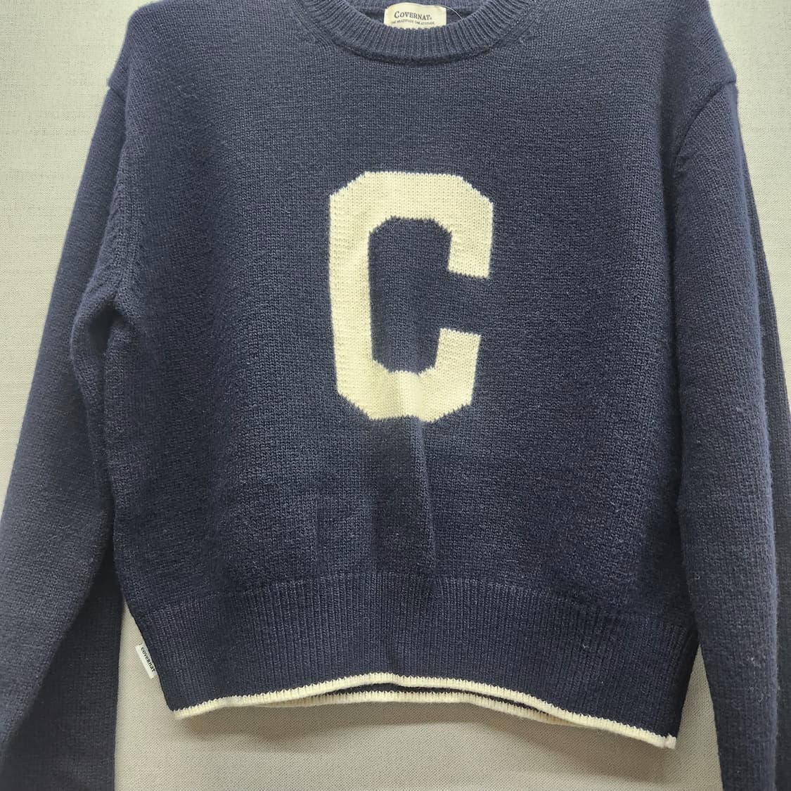 커버낫 빅로고 크롭 니트 M 상품이미지2