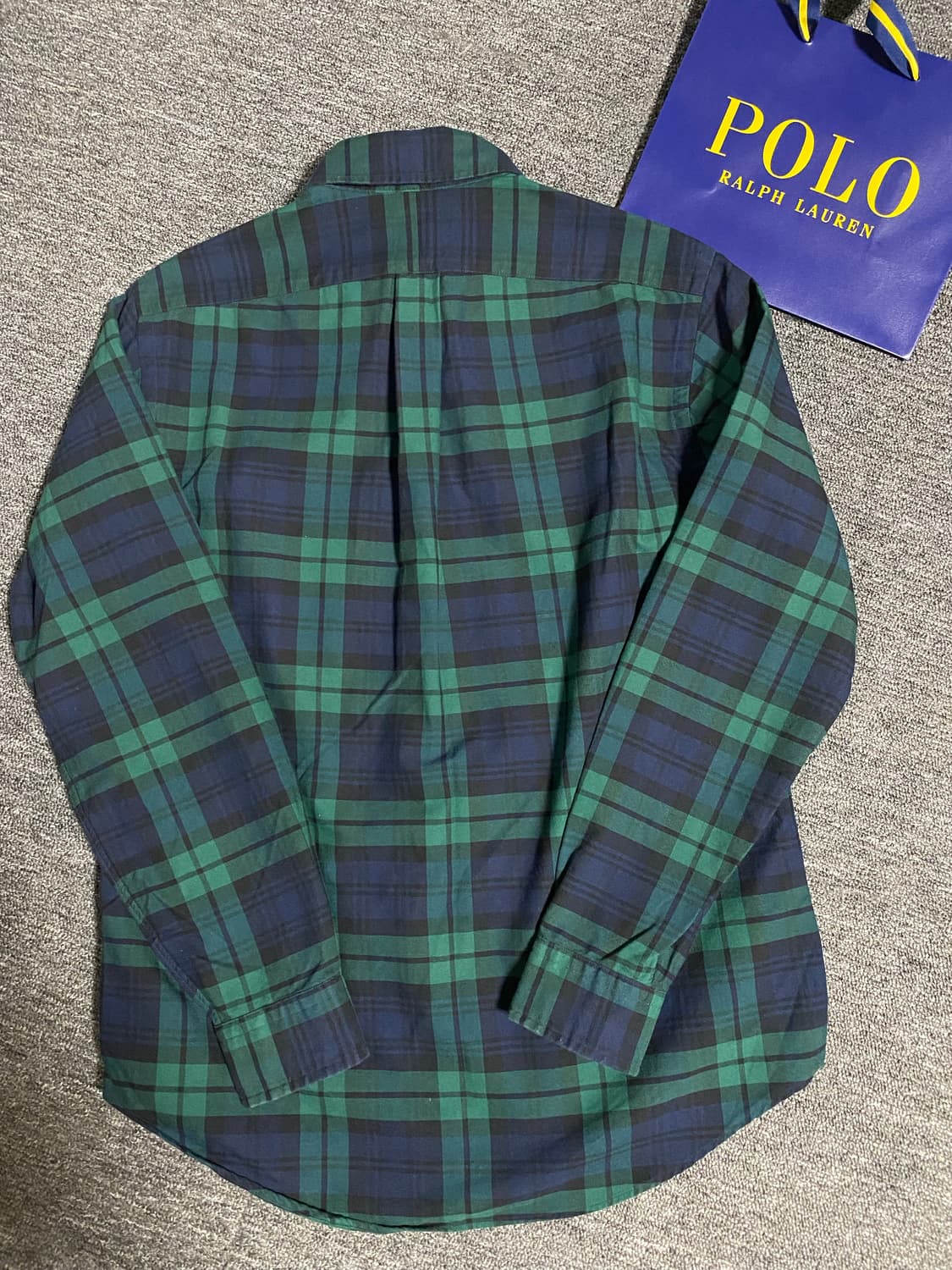 급처 1회착용 최신큐알택정품인증 폴로 블랙와치 타탄 셔츠 상품이미지6