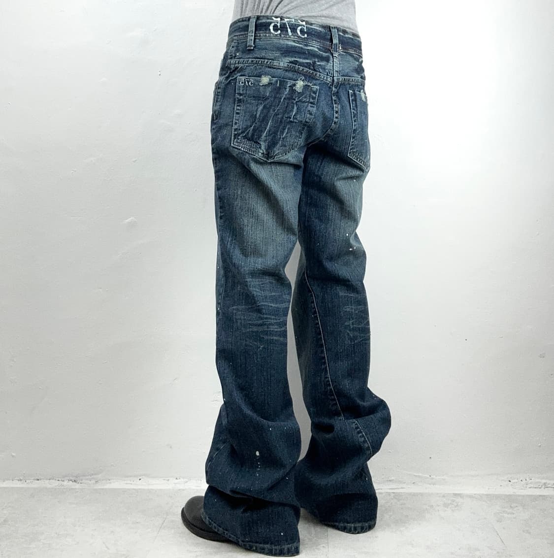 Paint Splatter Flare Denim Jeans 상품이미지2
